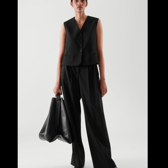 COS Cropped Single-Breasted Waistcoat sz 6 - Picture 5 of 10